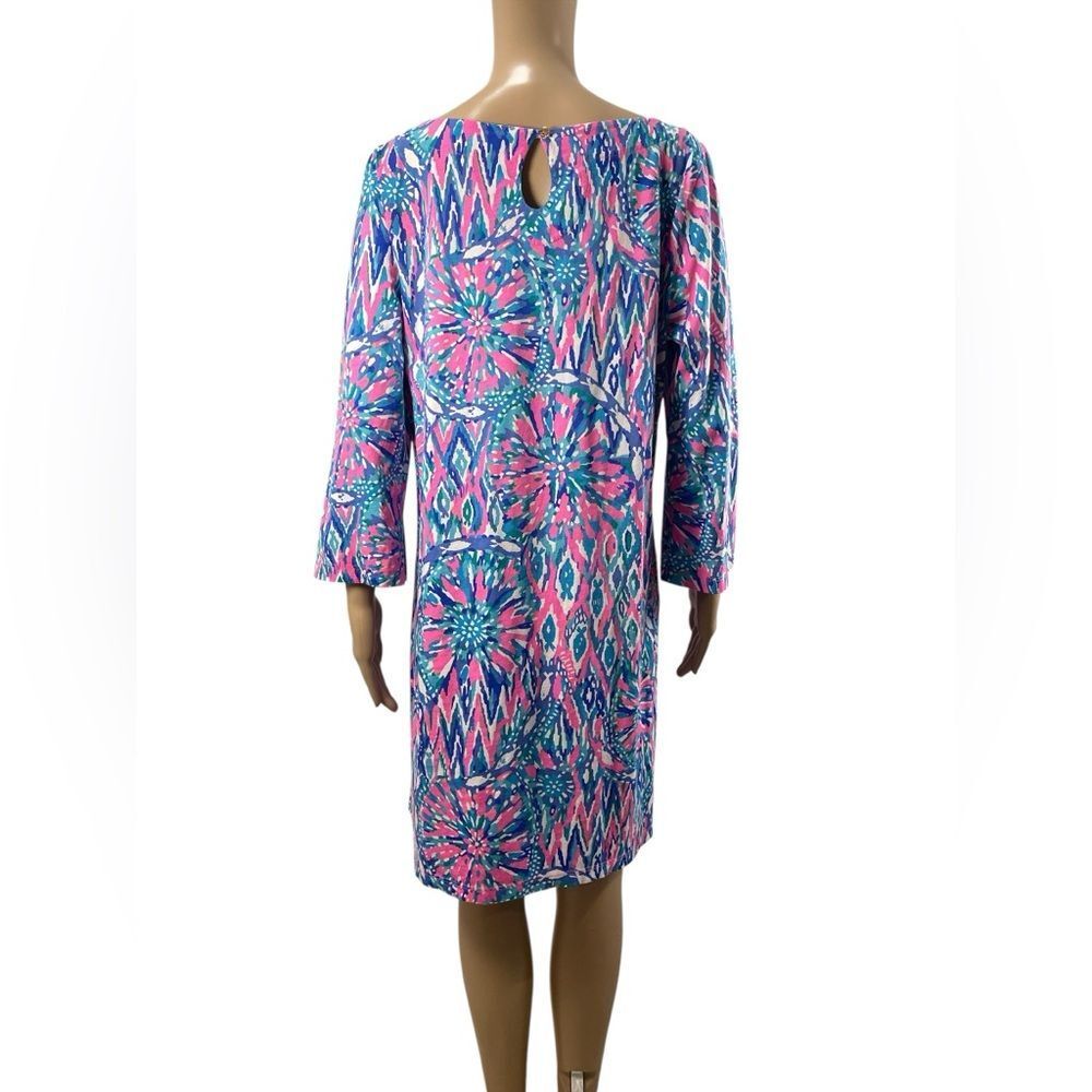 Lilly Pulitzer Tiki Pink Shake It Up Vibrant Summer Dress Size XL - Picture 4 of 4